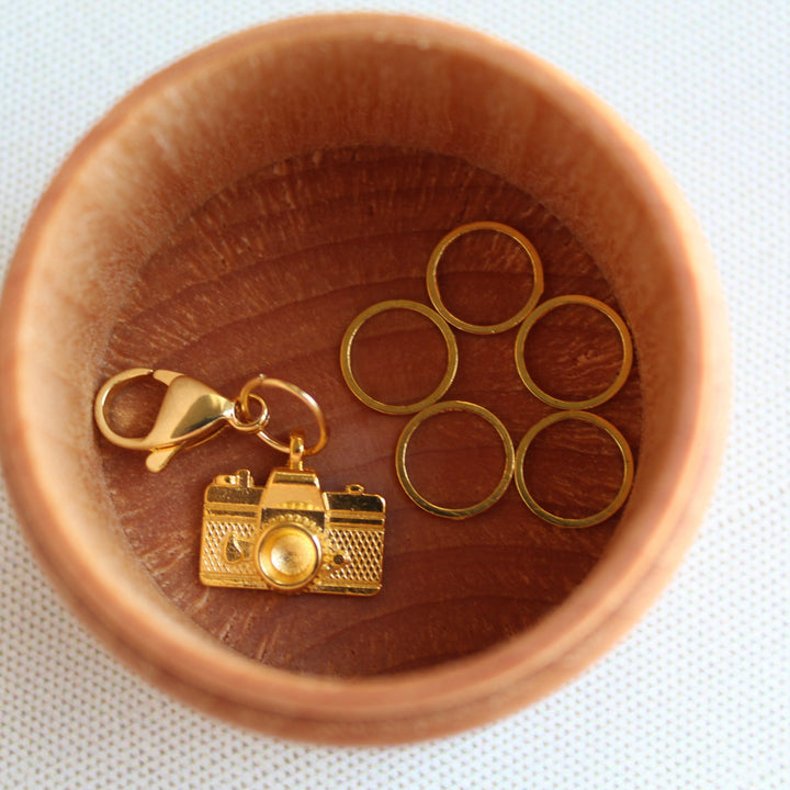 Wooden Notion Box with Stitch Markers