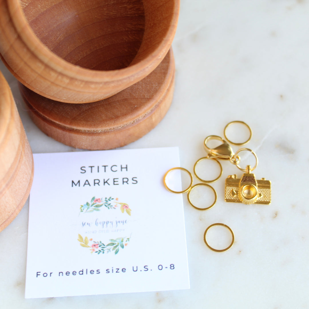 Wooden Notion Box with Stitch Markers