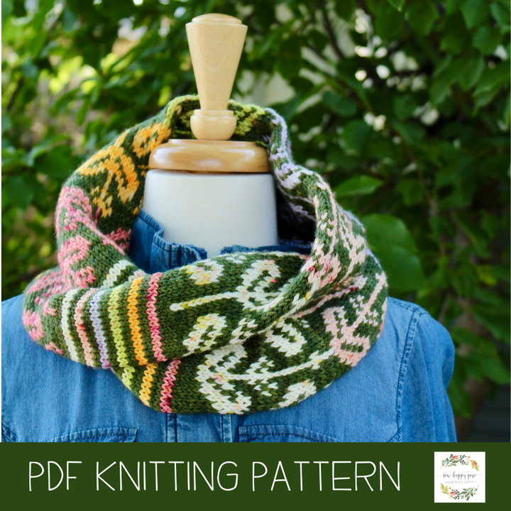 Scandi Bloom Cowls PDF Knitting Pattern EBook