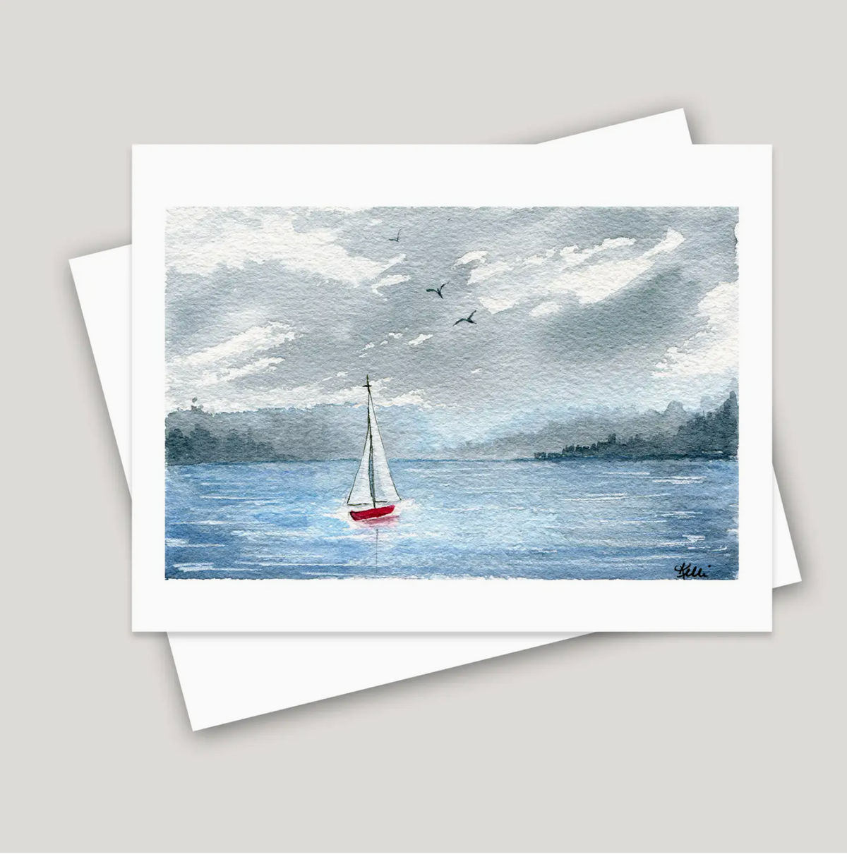 Red Sailboat Notecard